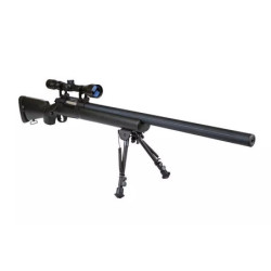 SW-04J Army sniper rifle replica (with scope and bipod) - black