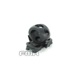 0.83' / 21 mm Flashlight helmet mount – black