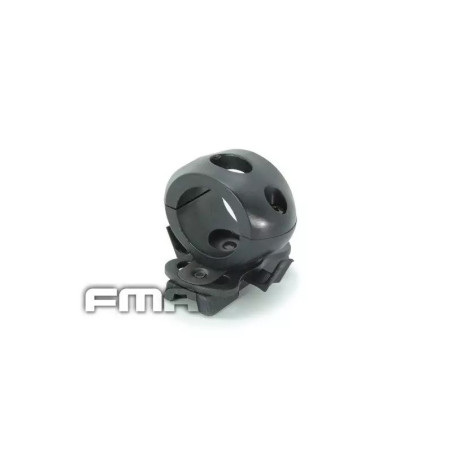 Flashlight helmet mount (25mm) - black