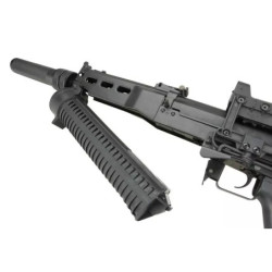 PP-19 Bizon-2 sub-machinegun replica with sound suppressor and red-dot sight