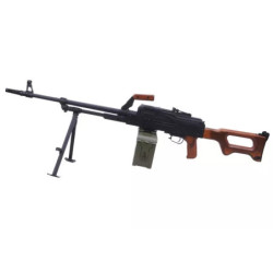 AK-PKM machinegun replica with wooden elements