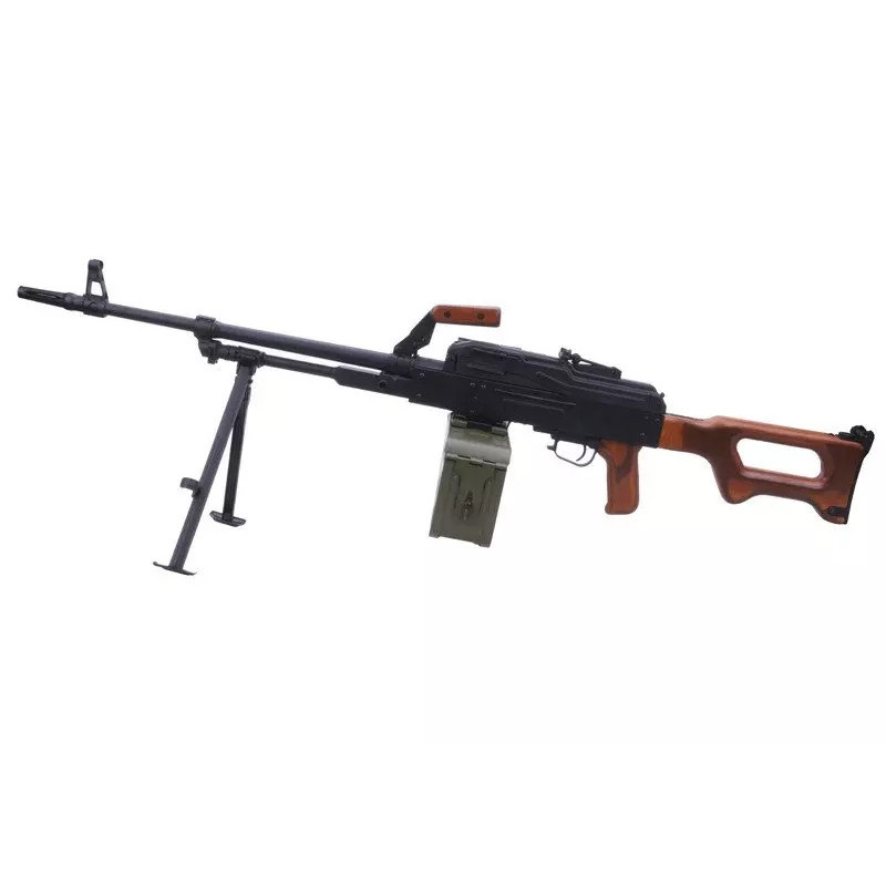 AK-PKM machinegun replica with wooden elements