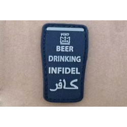 Patch 3D - Beer drinking infidel - Black