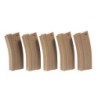 5pcs set - 70rd low-cap magazine for M4/M16 - tan