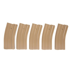 5pcs set - 70rd low-cap magazine for M4/M16 - tan