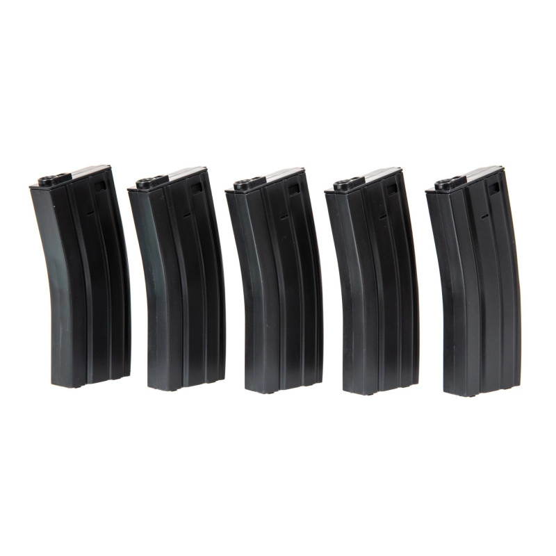 5pcs set - 100rd mid-cap magazine for M4/M16 - black