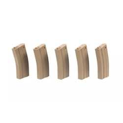 5pcs set - 100rd mid-cap magazine for M4/M16 - tan