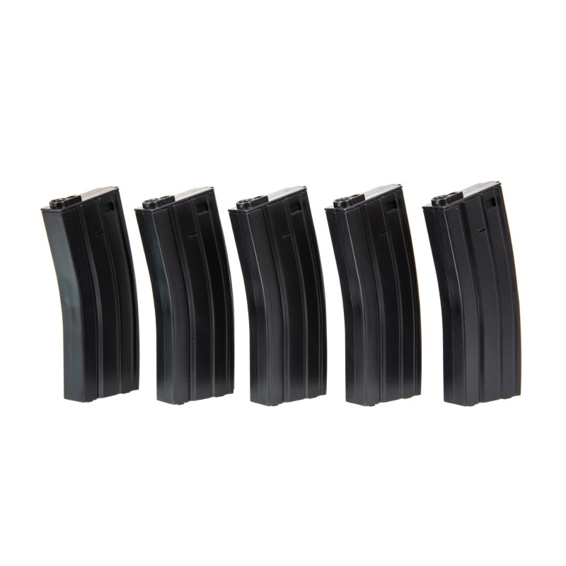 5pcs set - 30rd real-cap magazine for M4/M16 - black