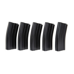 5pcs set - 30rd real-cap magazine for M4/M16 - black