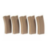 5pcs set - 30rd real-cap magazine for M4/M16 - tan