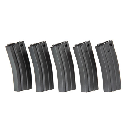 Set of 5 Hi-Cap 300 BB M4/M16 Magazine - Gray