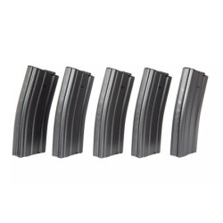 Set of 5 Hi-Cap 300 BB M4/M16 Magazine - Gray