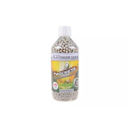 Rockets Platinum Series BIO 0,20g BB pellets 3000 pieces - bottle - White