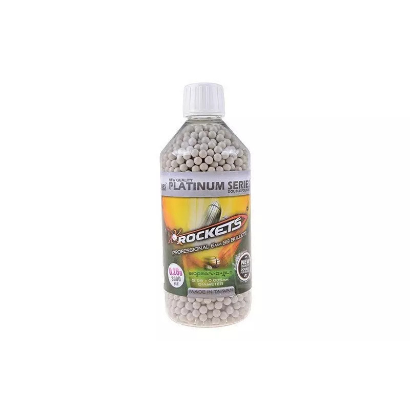 Rockets Platinum Series BIO 0,28g BB pellets 3000 pieces - bottle - White