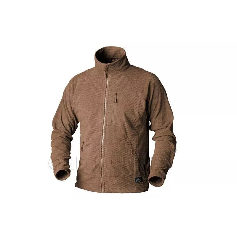 Alpha Grid Fleece Jacket  - coyote brown