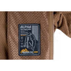 Alpha Grid Fleece Jacket  - coyote brown