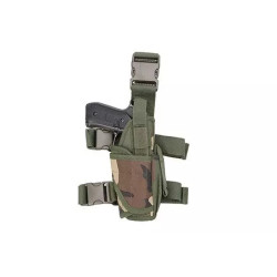 Thigh holster with magazine pouch