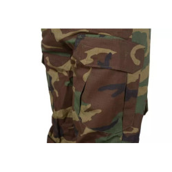 Combat Uniform Pants with knee pads - woodland