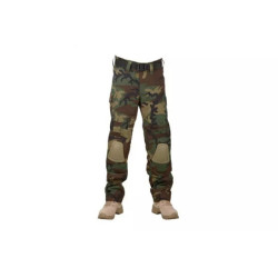 Combat Uniform Pants with knee pads - woodland