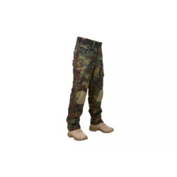 Combat Uniform Pants with knee pads - woodland