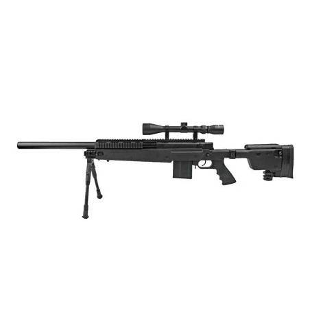 MB4406D sniper rifle replica with scope and bipod