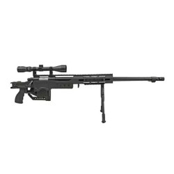 MB4411D sniper rifle replica with scope and bipod - black