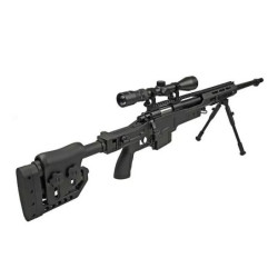 MB4411D sniper rifle replica with scope and bipod - black