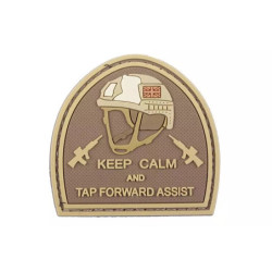 3D Patch – Keep Calm And Tap Forvard Assist - tan