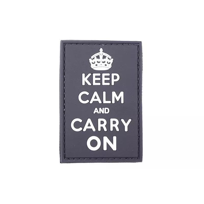 3D Patch - Keep Calm And Carry On - black