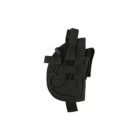 Universal holster with magazine pouch - black