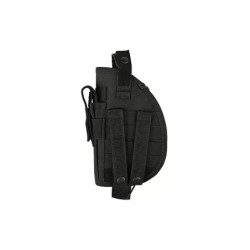 Universal holster with magazine pouch - black