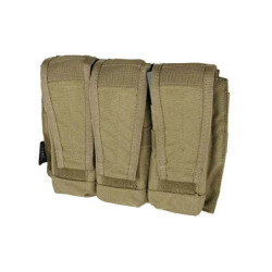 AVS style triple magazine pouch - khaki