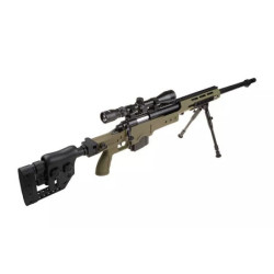 MB4411D sniper rifle replica with scope and bipod - olive