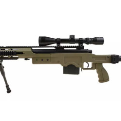 MB4411D sniper rifle replica with scope and bipod - olive