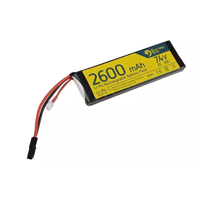 ELECTRO RIVER LiPo 7,4V 2600mAh 25/50C