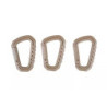 Set of polymer carabiners - tan