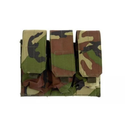 Triple pouch for M4/M16 type magazines - woodland