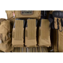 Triple pouch for M4/M16 type magazines - woodland