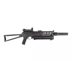 PP-19 Bizon submachine gun replica with silencer and red-dot sight