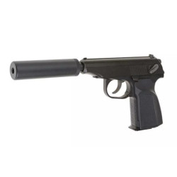 MK Pistol Replica with a Silencer - black