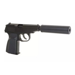 MK Pistol Replica with a Silencer - black