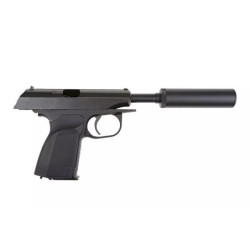 MK Pistol Replica with a Silencer - black