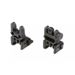 Biohazard Set of Flip-Up Iron Sights – Black