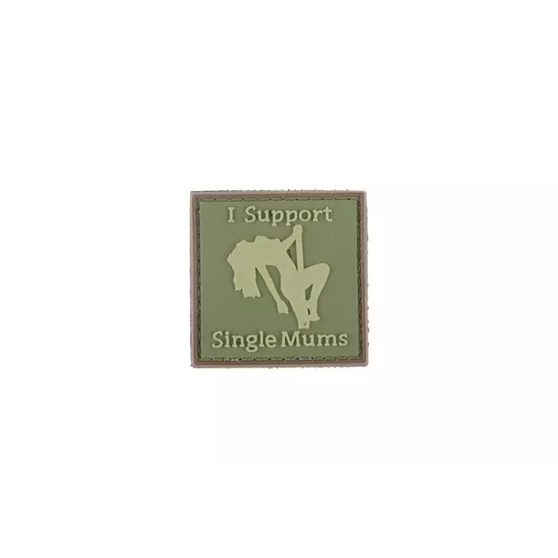 3D Patch - I Support Single Mums - olive