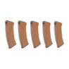 150rd mid-cap 5 magazine set for AK74 type replicas - brown