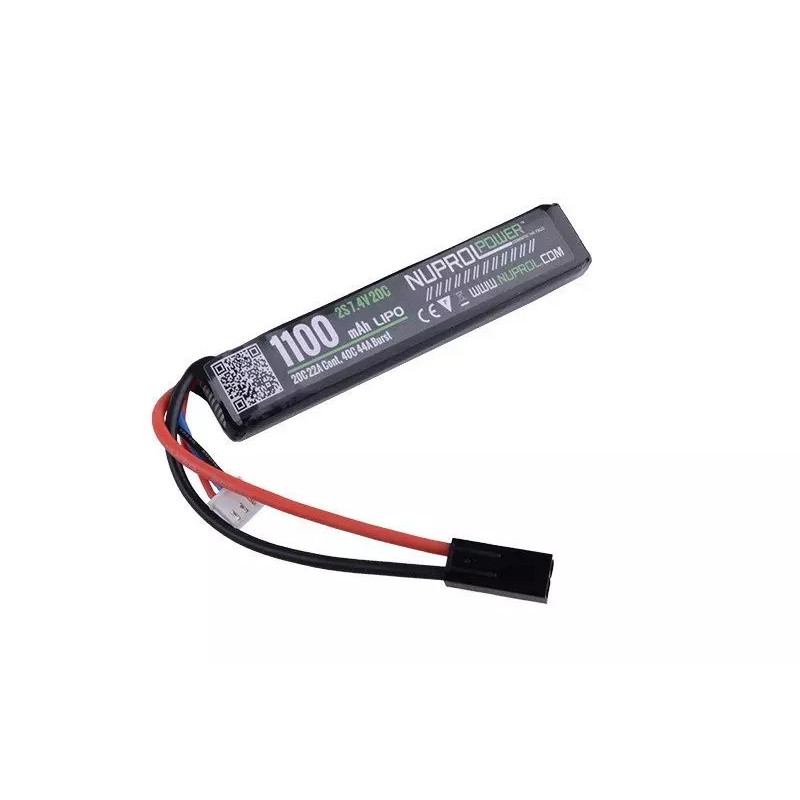 LiPo 7.4V 1100mAh 20C battery - stick