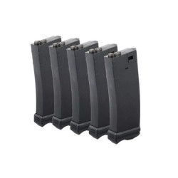 Set of 5 Mid-Cap 190BB Magazines for M4/M16