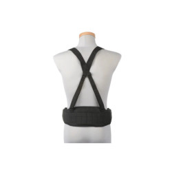 Belt with X type suspenders - black