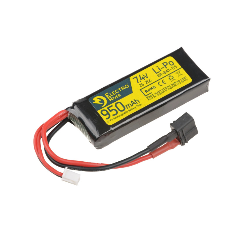 LiPo 7,4V 950mAh 25/50C T-connect (DEANS) Battery