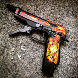 M93R AEP Fire Pattern Custom (Red Frame) Automatic Pistol Replica